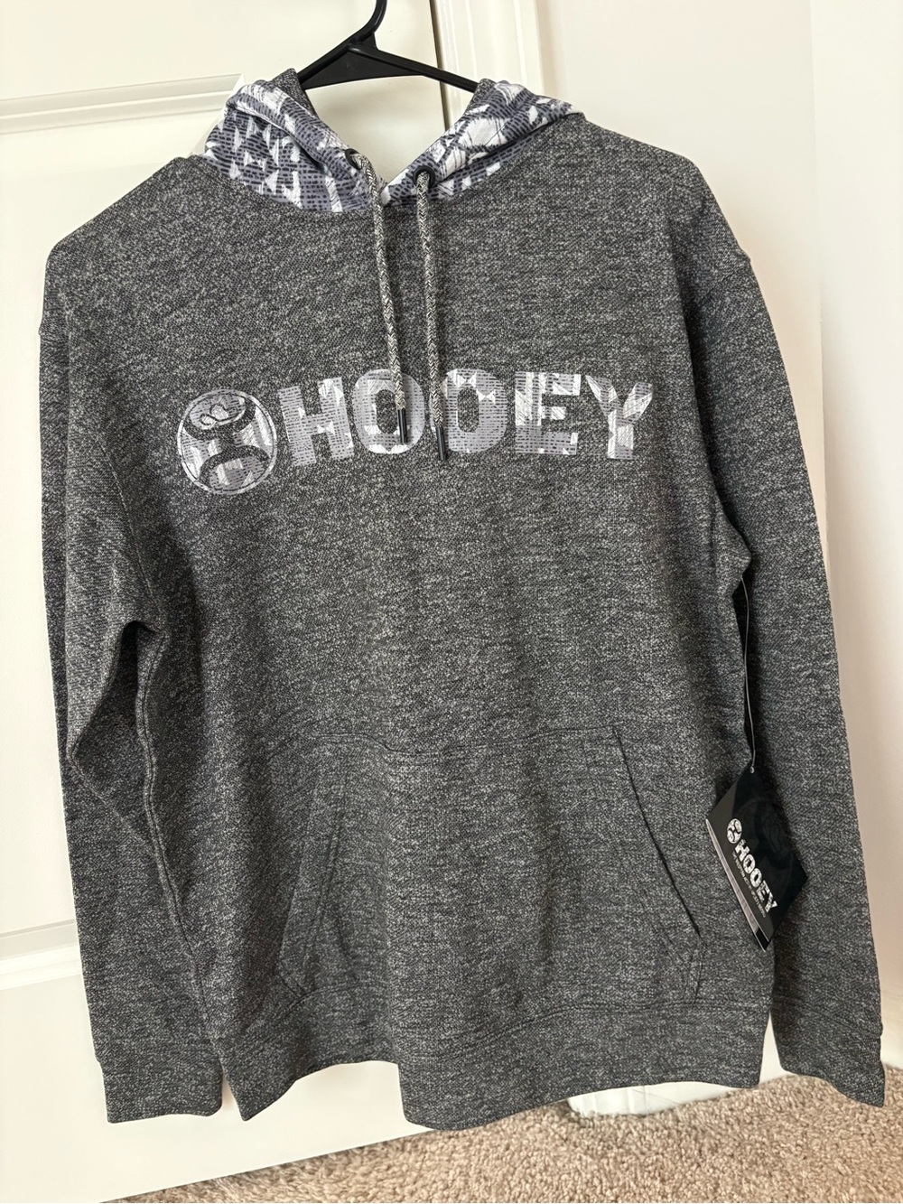 Hooey Men's Charcoal Gray Zip-Up Style Hooded Sweatshirt